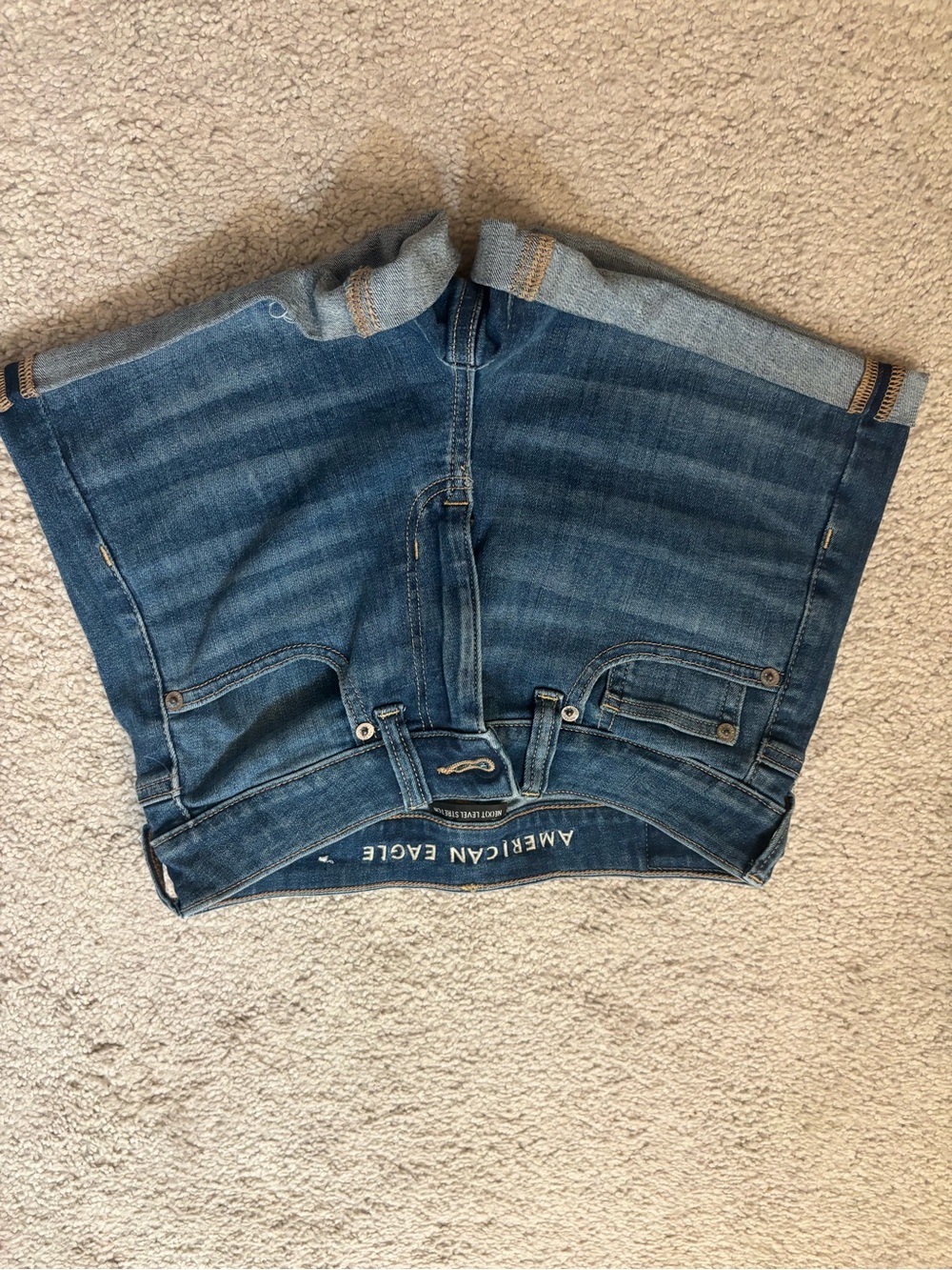 American Eagle Outfitters Medium Blue Fitted Jean Shorts